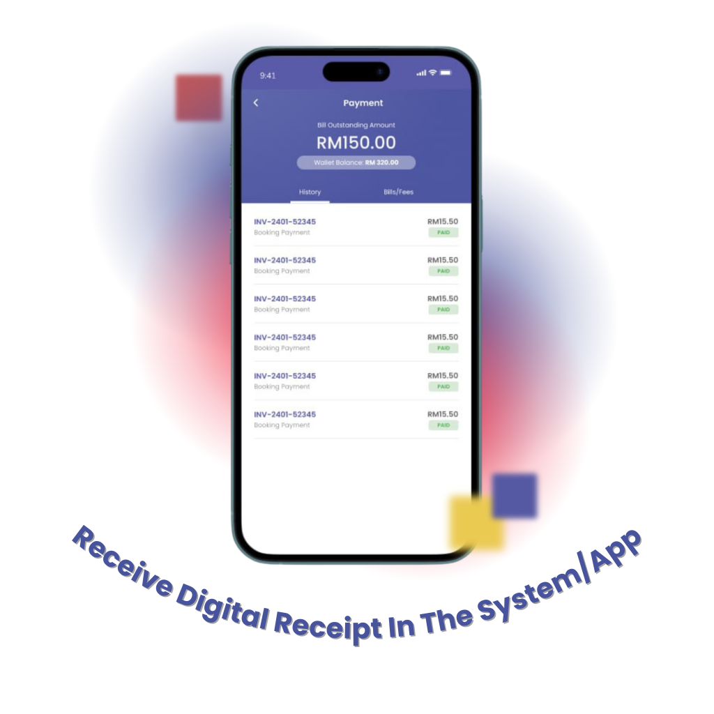 Receive Digital Receipt In The System/App